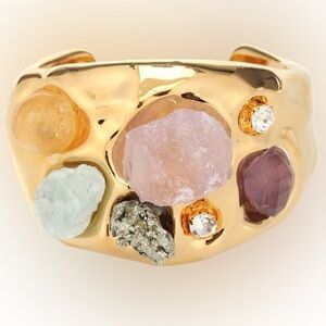 MARNI SENI ORECIOUS STONE GOLD CUFF $1000